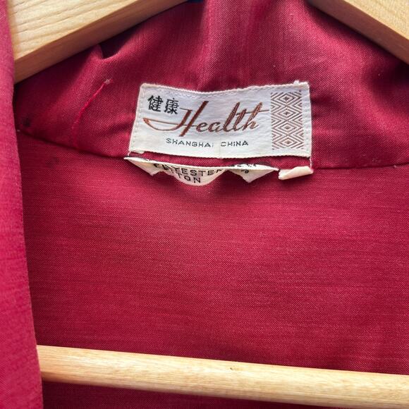 vintage health embroidered dragon poly-cotton robe - Picture 5 of 11